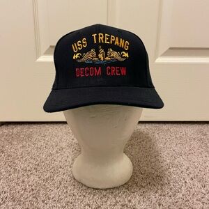 USS Trepang SSN-674 Ball Cap Embroidered Submarine Dolphins Veteran Navy Vet Hat
